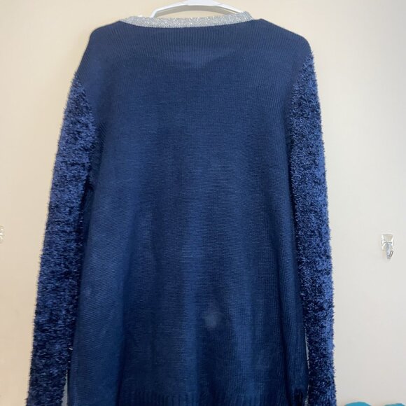 Ugly Christmas Sweater Holiday time m  8 to 10 penguin.  Lights Work. Blink.blue - Picture 2 of 8